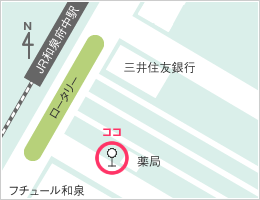 JR和泉府中駅ー阪和いずみ病院